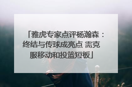 雅虎专家点评杨瀚森：终结与传球成亮点 需克服移动和投篮短板
