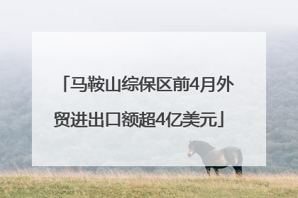 马鞍山综保区前4月外贸进出口额超4亿美元