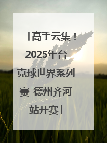 高手云集！2025年台克球世界系列赛-德州齐河站开赛