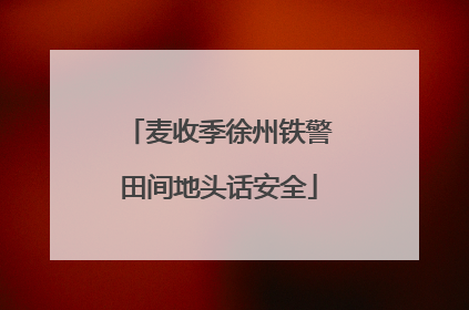 麦收季徐州铁警田间地头话安全