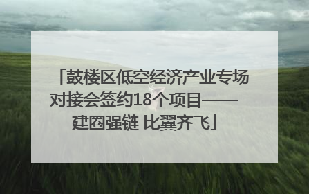 鼓楼区低空经济产业专场对接会签约18个项目——建圈强链 比翼齐飞