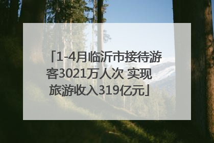 1-4月临沂市接待游客3021万人次 实现旅游收入319亿元