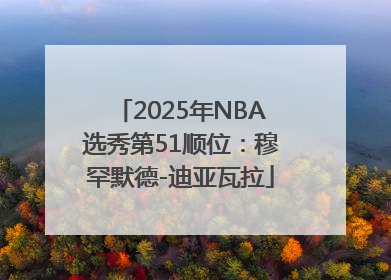 2025年NBA选秀第51顺位：穆罕默德-迪亚瓦拉