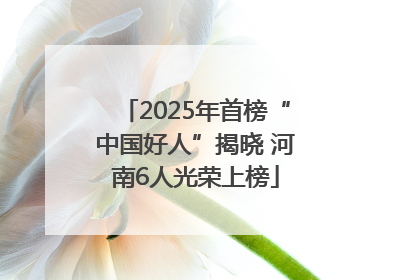 2025年首榜“中国好人”揭晓 河南6人光荣上榜
