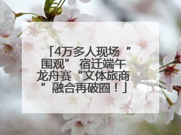 4万多人现场“围观” 宿迁端午龙舟赛“文体旅商”融合再破圈！