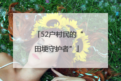 52户村民的“田埂守护者”