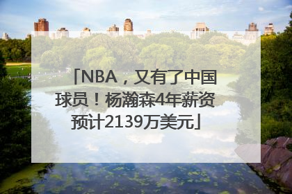 NBA，又有了中国球员！杨瀚森4年薪资预计2139万美元